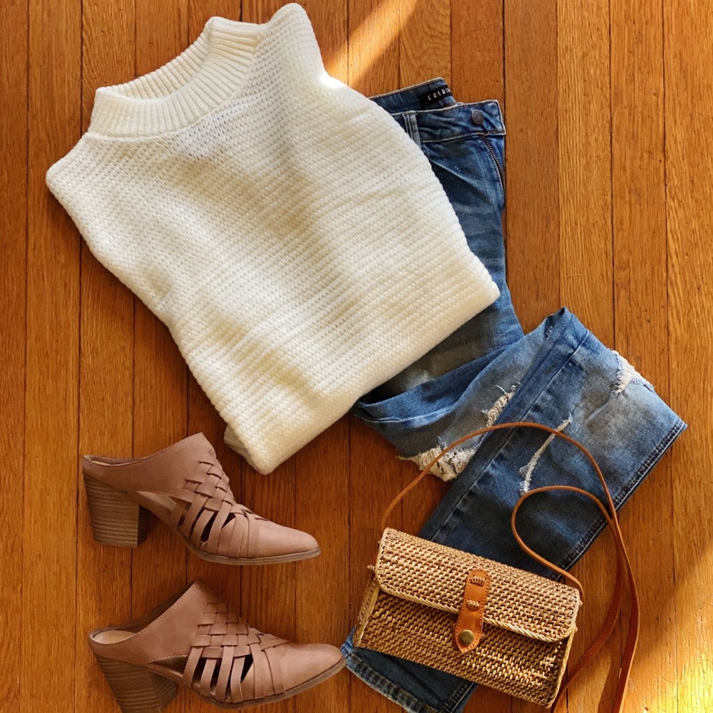 NWT Mock Neck Crop Sweater - Express